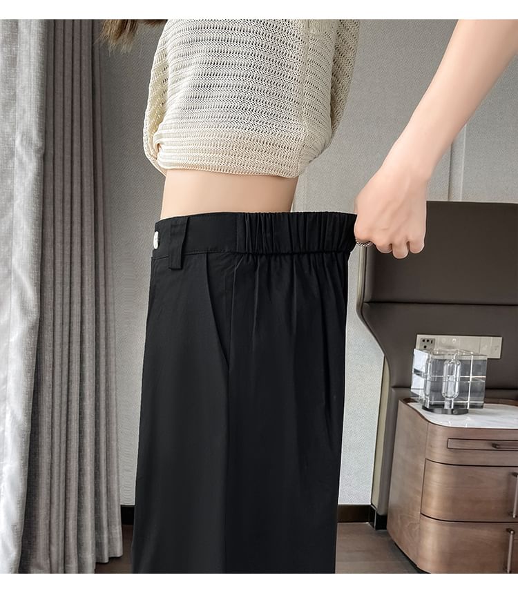 High Waist Pleated Loose Cutting Wide Leg Pants Egirldoll