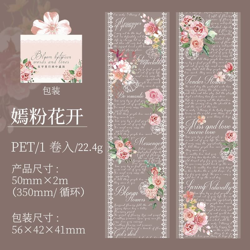 Lettering Floral Masking Tape