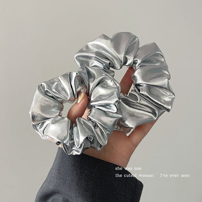 Metallic Patent Scrunchie