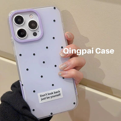 Coque de téléphone à pois - iPhone 15 Pro Max / 15 Pro / 15 / 14 Pro Max / 14 Pro / 14 / 13 Pro Max / 13 Pro / 13 / 12 Pro Max / 12 Pro / 12