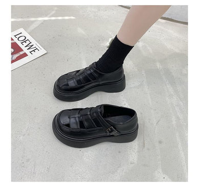 Cutout Platform Loafers