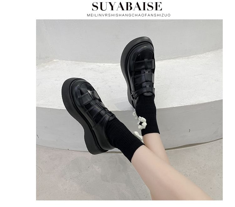 Cutout Platform Loafers