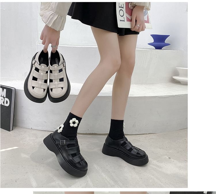 Cutout Platform Loafers