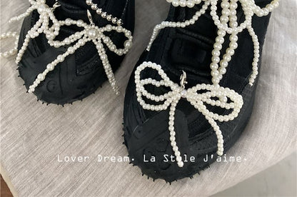 Beaded Ribbon Shoe Accessory