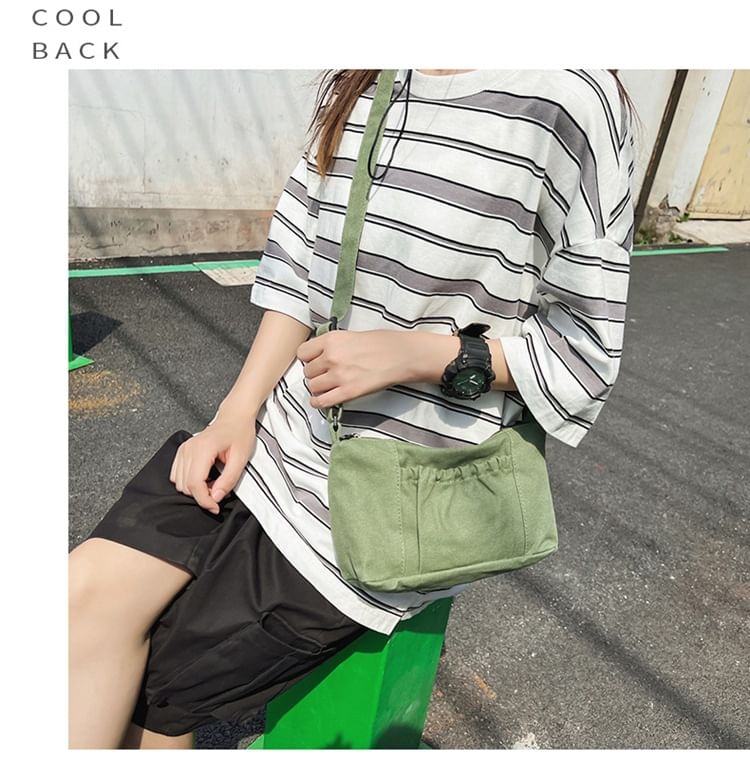 Canvas Plain Hobo Bag