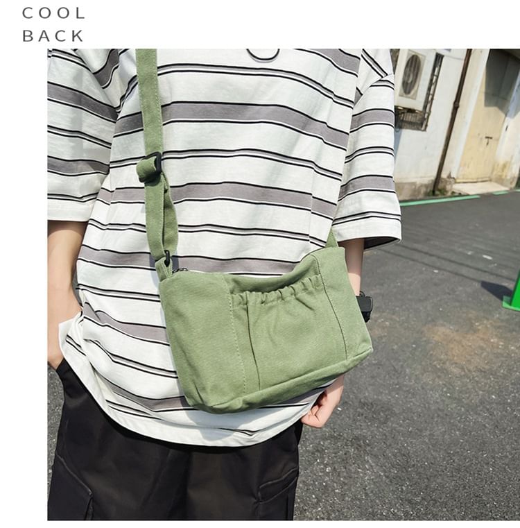 Canvas Plain Hobo Bag