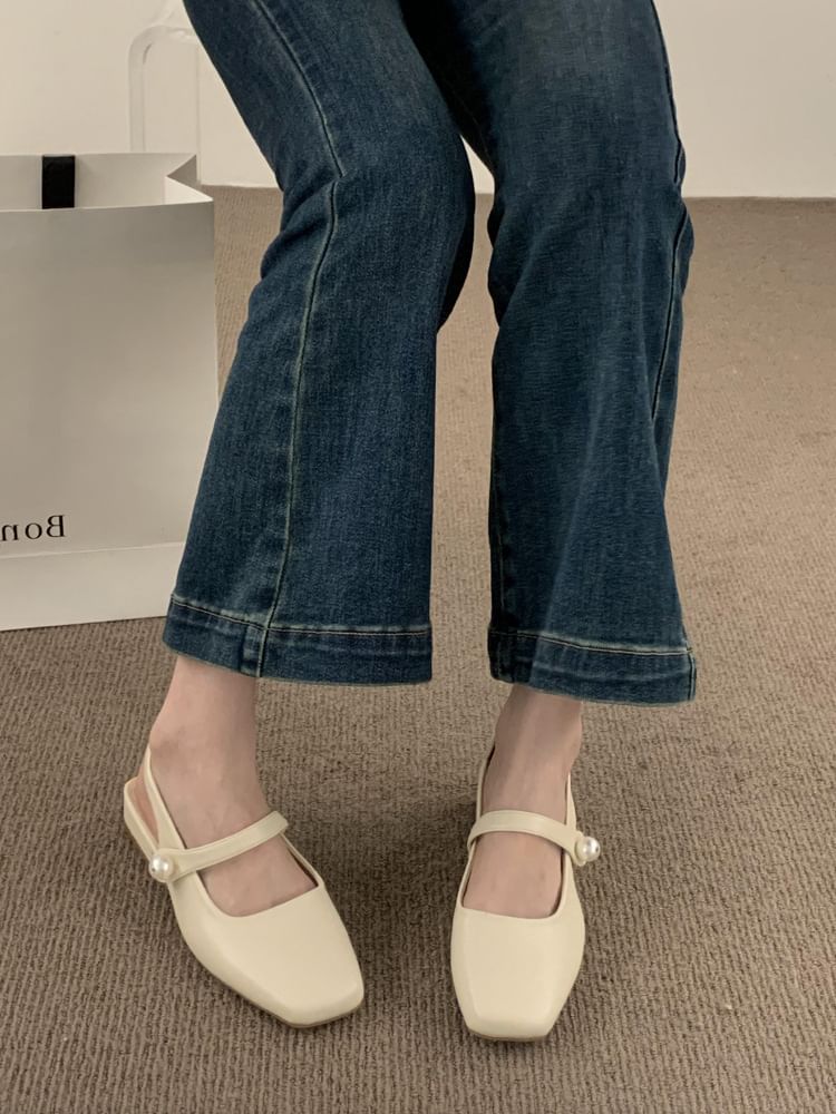 Slingback Mary Toe Jane Shoes Square