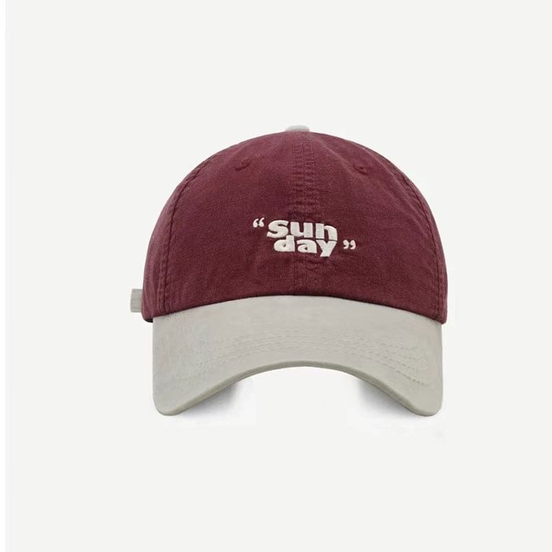 Baseball Cap Lettering Embroidered Two-Tone