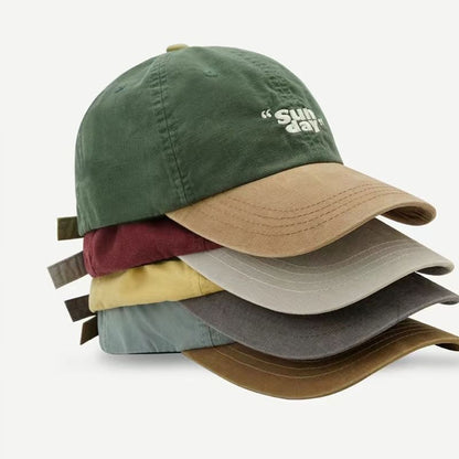 Baseball Cap Lettering Embroidered Two-Tone