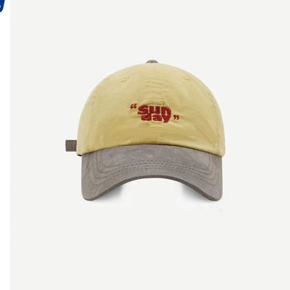 Baseball Cap Lettering Embroidered Two-Tone