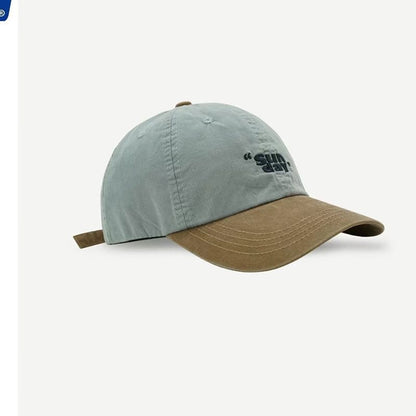 Baseball Cap Lettering Embroidered Two-Tone