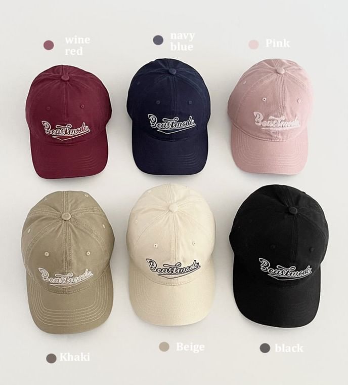 Embroidered Lettering Baseball Cap