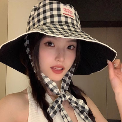 Bucket Strap Hat Pattern With Checkered Chin