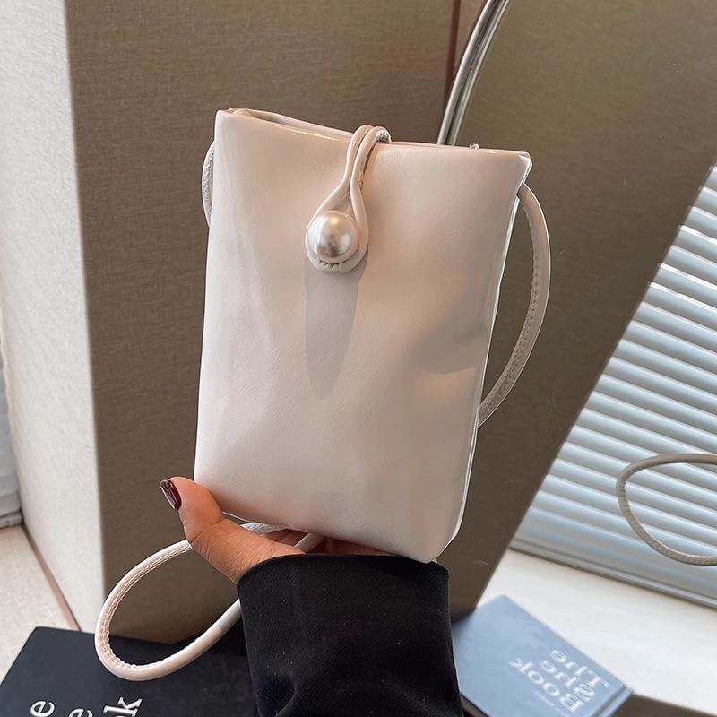 Plain Crossbody Bag Faux Leather