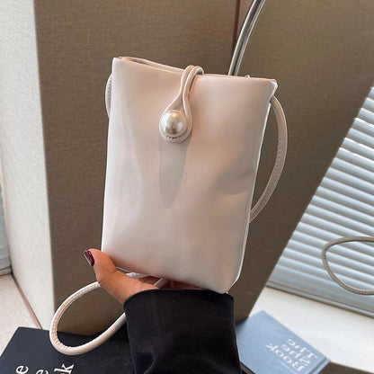 Plain Crossbody Bag Faux Leather