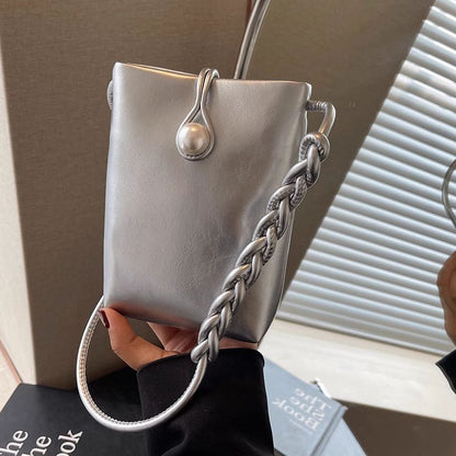 Plain Crossbody Bag Faux Leather