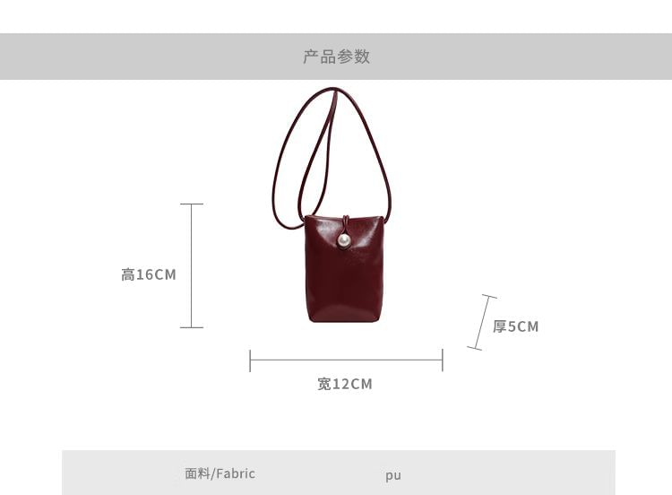 Crossbody Leather Plain Faux Bag