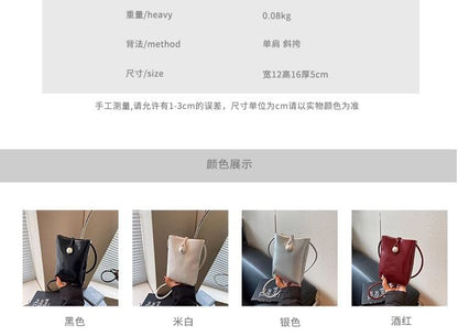 Crossbody Leather Plain Faux Bag