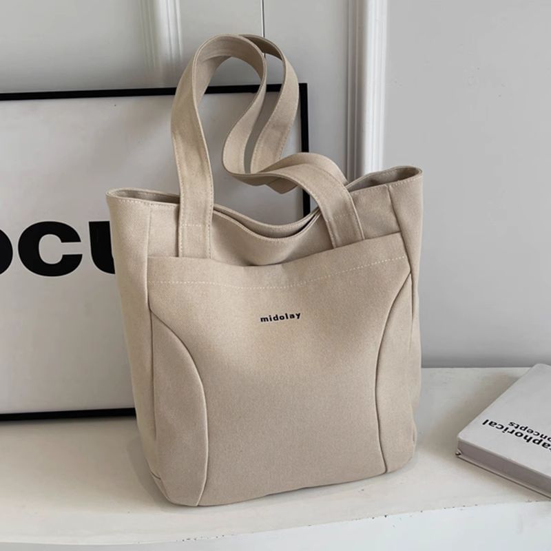 Canvas Tote Lettering Bag