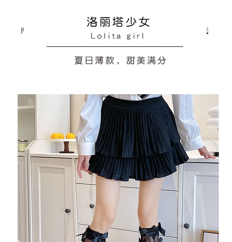 Plain Bow Short Socks / Set