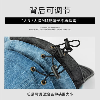 Denim Cap Embroidered Bow Baseball