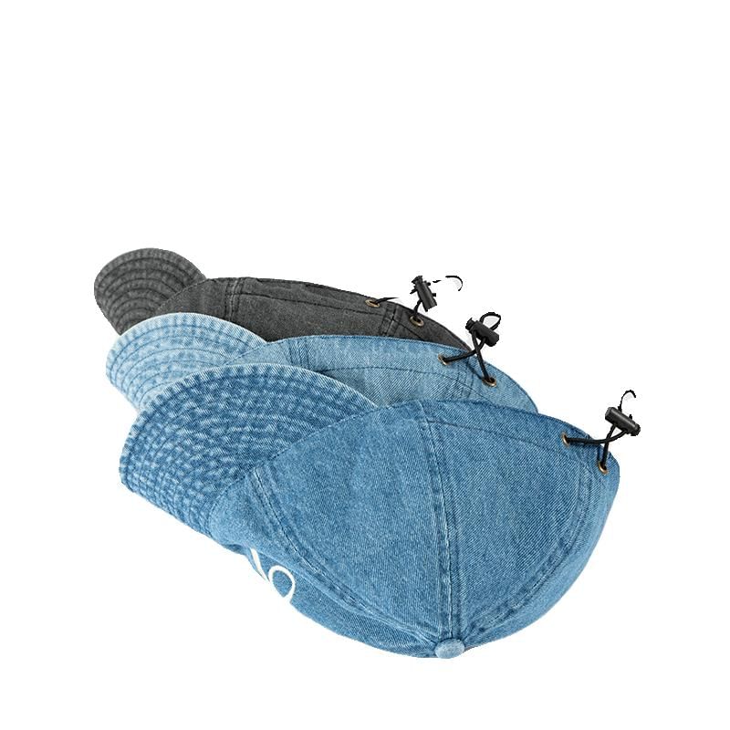 Denim Cap Embroidered Bow Baseball