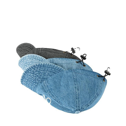 Denim Cap Embroidered Bow Baseball