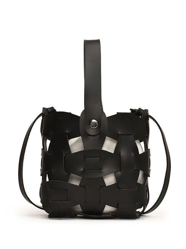 Crossbody Leather Faux Cutout Bag