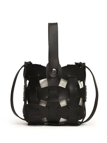 Crossbody Leather Faux Cutout Bag