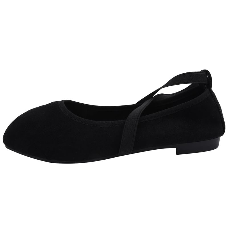 Cross Square Jane Strap Toe Mary Flats