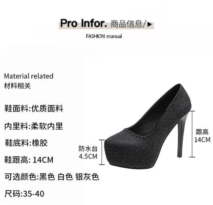 Platform Stiletto Heel Pumps