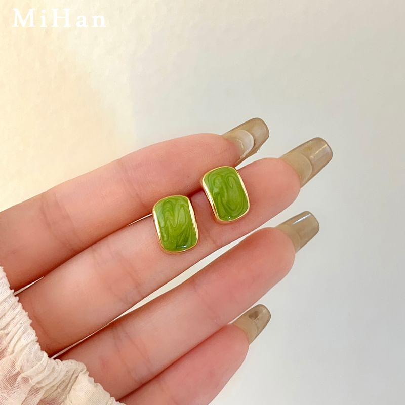 Glaze Alloy Earring Stud