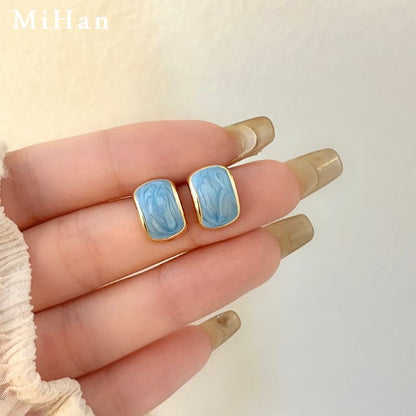 Glaze Alloy Earring Stud