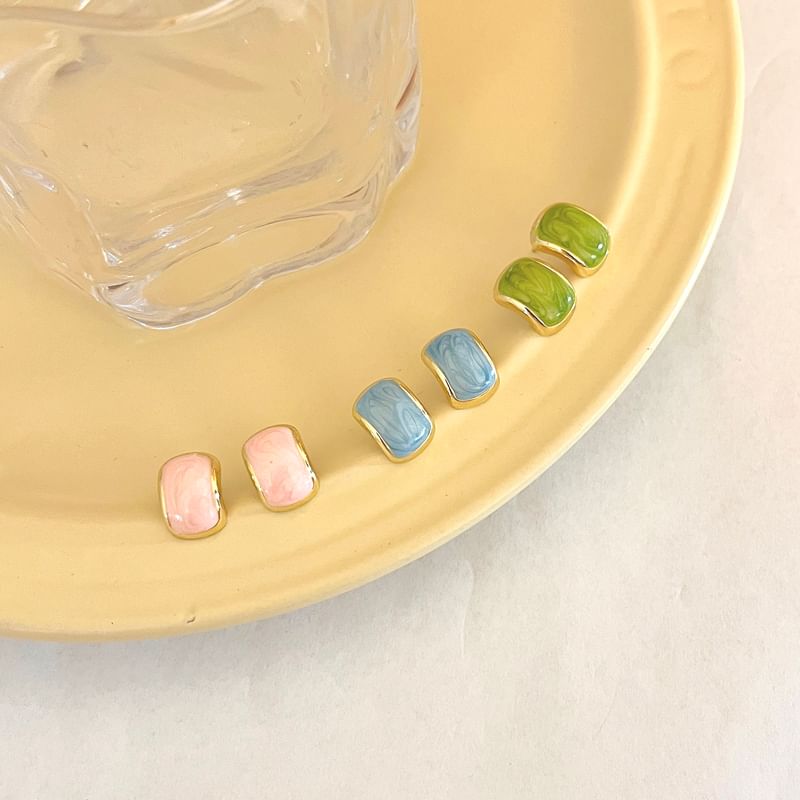 Glaze Alloy Earring Stud