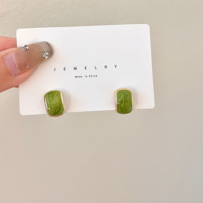 Glaze Alloy Earring Stud
