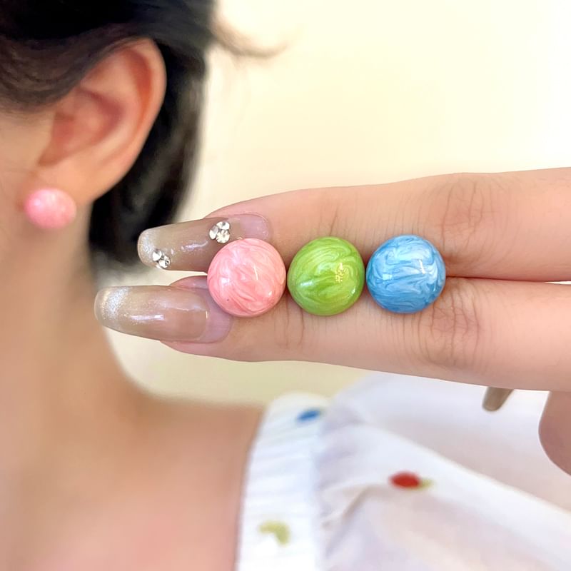 Earring Alloy Stud Bead Glaze