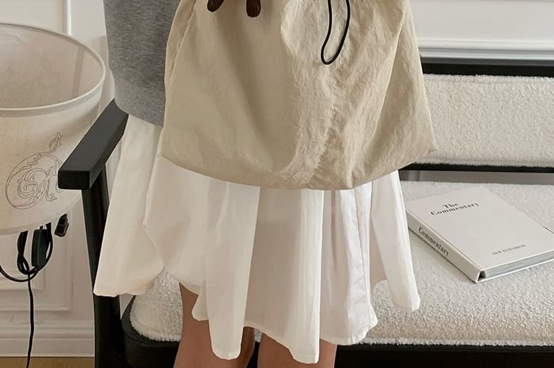 Nylon Drawstring Plain Bag Tote