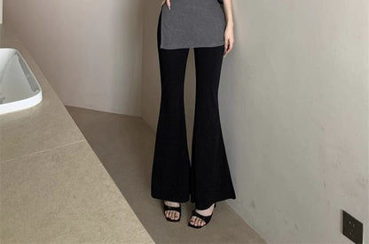 Pants / Flared Top Crewneck Plain Sleeveless