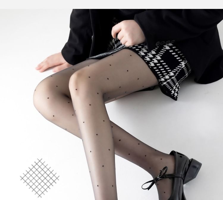 Dotted Sheer Tights