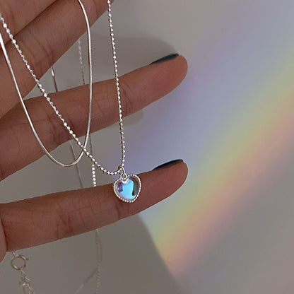 Heart Pendant Layered Necklace