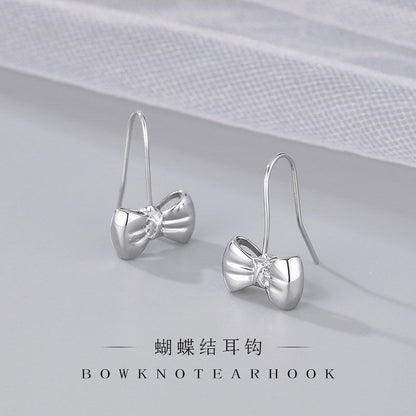 Bow Alloy Drop Earring