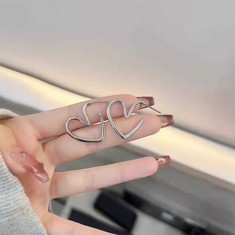 Heart Alloy Hoop Earring