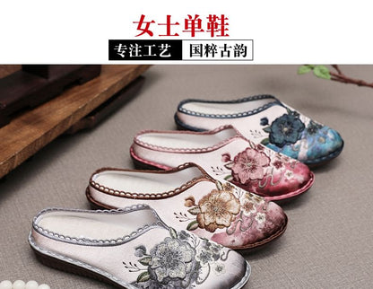 Mules Textile Embroidered