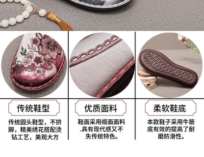 Mules Textile Embroidered