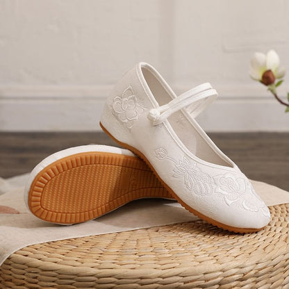 Plain Buttoned Flats Frog