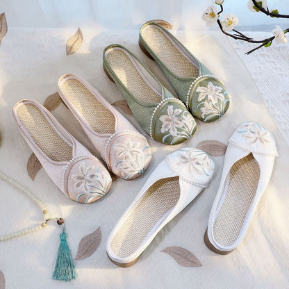 Flats Textile Embroidered