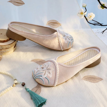 Flats Textile Embroidered