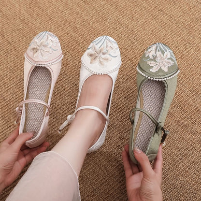 Textile Embroidered Flats