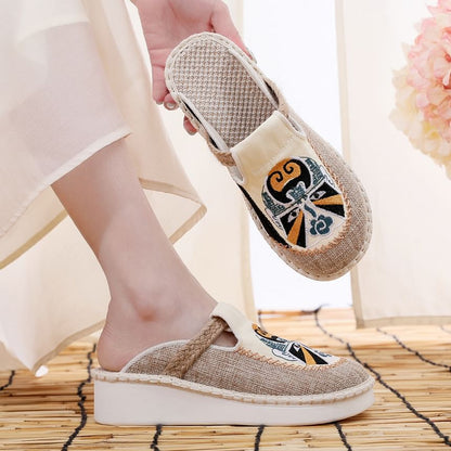 Mules Lace Embroidered