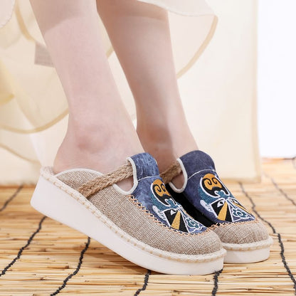 Mules Lace Embroidered